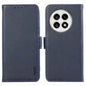 ABEEL Phone Case OnePlus 13R 5G Litchi Texture Leather Blå