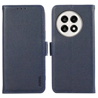 ABEEL Phone Case OnePlus 13R 5G Litchi Texture Leather Blå