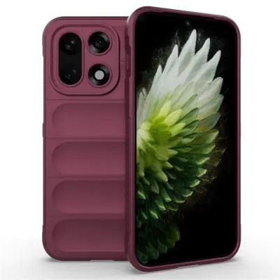 AMORUS OnePlus 15 Mobilskal Rugged Soft TPU Shockproof (Vinröd)