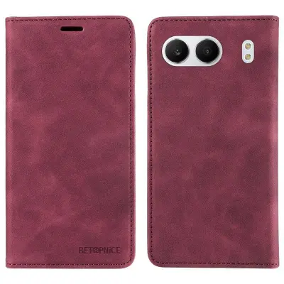 BETOPNICE 003 för OnePlus Nord 4 Plånboksfodral i Konstläder - Röd