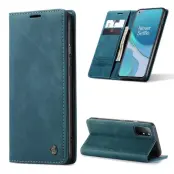 CASEME 013 Auto-absorberande Konstläderplånboksfodral OnePlus 8T Blå