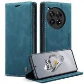 CASEME 013 OnePlus 12 5G Mobilskal Business Stil med Kortfack Blå