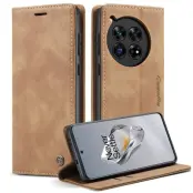 CASEME 013 OnePlus 12 5G Mobilskal Business Stil med Kortfack - Brun