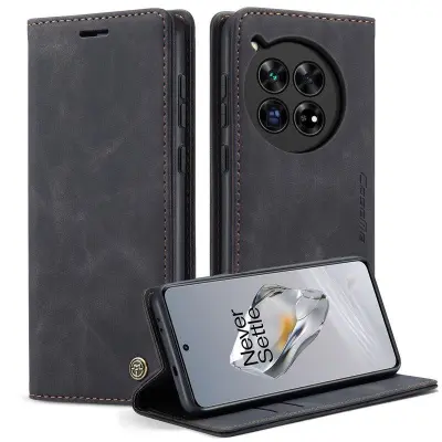 CASEME 013 OnePlus 12 5G Mobilskal Business Stil med Kortfack - Svart