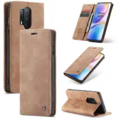 CASEME Series Plånboksfodral Konstläder för OnePlus 8 Pro - Brun