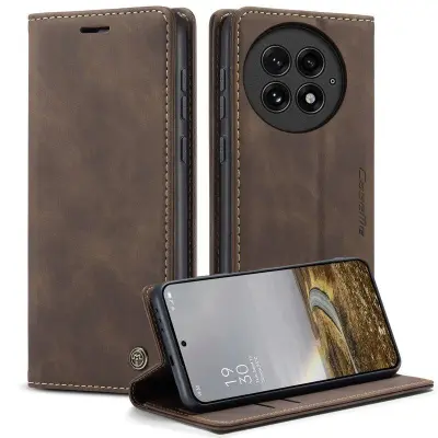 CASEME 013 Case OnePlus 13 Plånboksfodral Konstläder - Kaffe