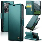 CASEME 023 OnePlus 12 5G Mobilskal RFID-Skydd Konstläder Grön