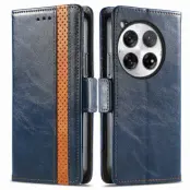 CASENEO OnePlus 12 5G Fodral PU Läder Ställ med RFID Blå