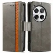 CASENEO OnePlus 12 5G Fodral PU Läder Ställ med RFID Grå