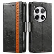 CASENEO OnePlus 12 5G Fodral PU Läder Ställ med RFID Svart