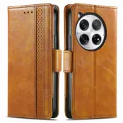 CASENEO OnePlus 12 5G Skal PU Läder Ställ med RFID - Ljusbrun