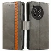 CASENEO OnePlus 12R 5G Fodral PU Läder med Ställ Grey