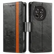 CASENEO OnePlus 12R 5G Fodral PU Läder Ställ med RFID Svart