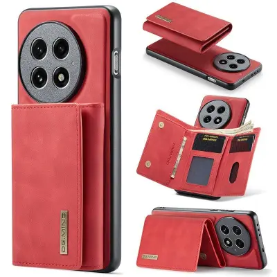 DG.MING M1 Series OnePlus 13 Skal med Ställ och Plånbok - Röd