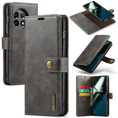 DG.MING OnePlus 12 5G Plånboksfodral Magnet 2in1 - Brun