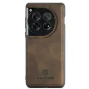 DG.MING OnePlus 12 5G Skal Läder+PC+TPU Stöttålig - Kaffe