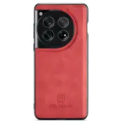 DG.MING OnePlus 12 5G Skal Läder+PC+TPU Stöttålig Röd