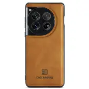 DG.MING OnePlus 12 5G Skal Läder+PC+TPU Stöttåligt - Brun