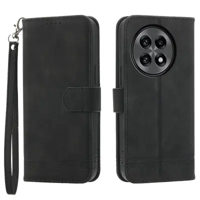 DIERFENG DF-03 för OnePlus 13R 5G Plånboksfodral Konstläder - Svart