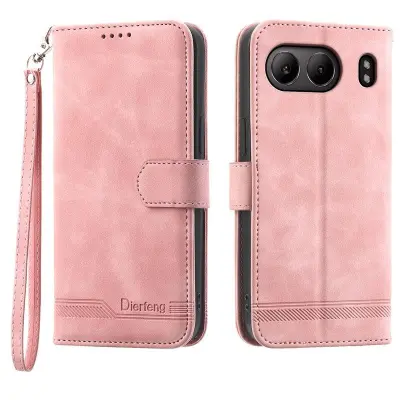 DIERFENG DF-03 för OnePlus Nord 4 Plånboksfodral Konstläder - Rosa