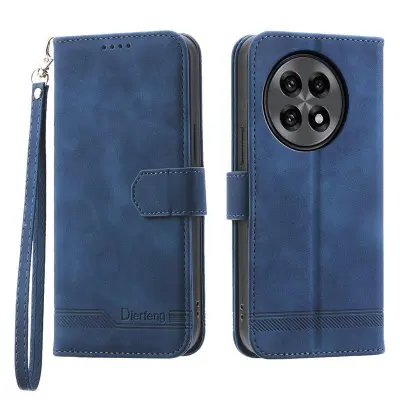 DIERFENG DF-03 Plånboksfodral för OnePlus 13R 5G Konstläder - Blå