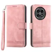 DIERFENG DF-03 Plånboksfodral för OnePlus 13R 5G Konstläder - Rosa