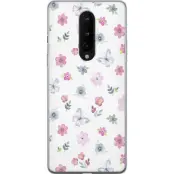 Mobilskal till OnePlus 8 med Blommor och fjärillar
