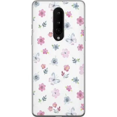 Mobilskal till OnePlus 8 med Blommor och fjärillar