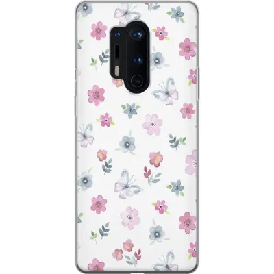 Mobilskal till OnePlus 8 Pro med Blommor och fjärillar