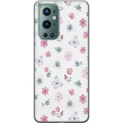 Mobilskal till OnePlus 9 Pro med Blommor och fjärillar