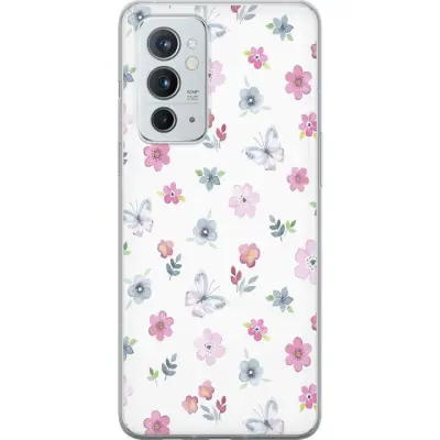 Mobilskal till OnePlus 9RT 5G med Blommor och fjärillar