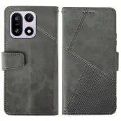 IDEWEI OnePlus 15 5G Plånboksfodral Calf Texture Konstläder - Grå