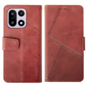 IDEWEI OnePlus 15 5G Plånboksfodral Calf Texture Konstläder - Röd