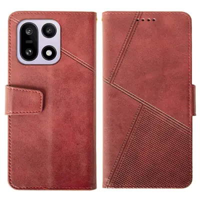 IDEWEI OnePlus 15 5G Plånboksfodral Calf Texture Konstläder - Röd