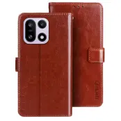 IDEWEI OnePlus 15 5G Plånboksfodral Crazy Horse Konstläder - Brun