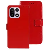 IDEWEI OnePlus 15 5G Plånboksfodral Crazy Horse Konstläder (Röd)