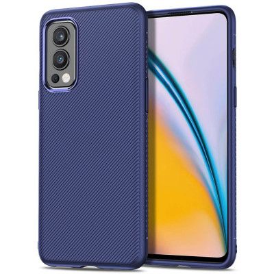 Jazz Twill Texture mobilskal till Oneplus Nord 2 5G - Blå