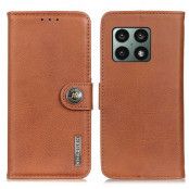 KHAZNEH OnePlus 10 Pro 5G Plånboksfodral Magnetic Flip - Brun