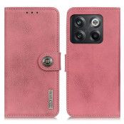 KHAZNEH OnePlus 10T 5G Plånboksfodral PU Läder - Rosa