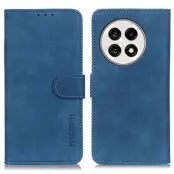 KHAZNEH OnePlus 13R 5G Plånboksfodral Konstläder Retro Textur - Blå