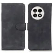 KHAZNEH OnePlus 13R 5G Plånboksfodral Konstläder Retro Textur - Svart