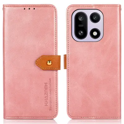 KHAZNEH OnePlus 15 5G Plånboksfodral Flip Läder Stativ (Roséguld)