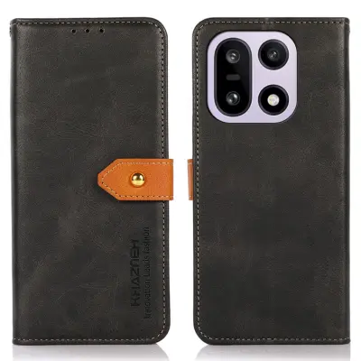 KHAZNEH OnePlus 15 5G Plånboksfodral Flip Läder Stativ (Svart)