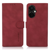 KhAZNEH OnePlus Nord CE 3 Lite Plånboksfodral Textured Flip - Röd
