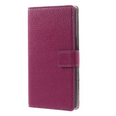 Litchi Plånboksfodral till OnePlus One (Magenta)