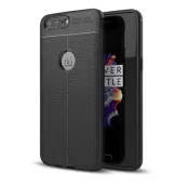 Litchi TPU Mobilskal Till Oneplus 5 - Svart