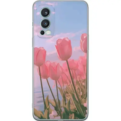 Mobilskal till OnePlus Nord 2 5G med Rosa Tulpaner