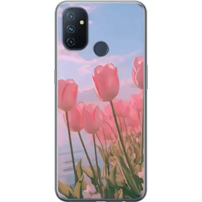 Mobilskal till OnePlus Nord N100 med Rosa Tulpaner