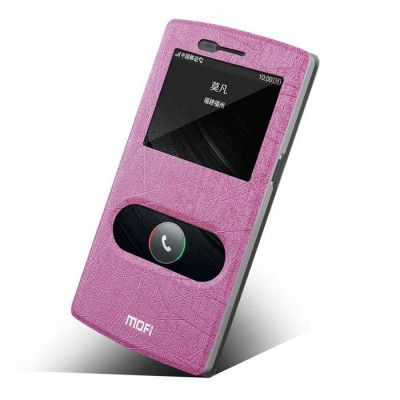 Mofi Dual Window View fodral till OnePlus One (Rosa)