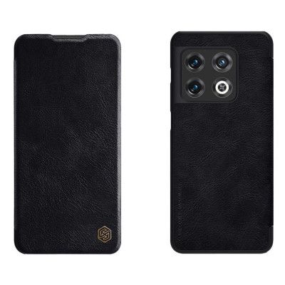 Nillkin OnePlus 10 Pro Plånboksfodral Qin Läder Holster - Svart